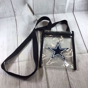 Dallas Cowboys, Clear Lanyard/Ticket Bag With Zipper